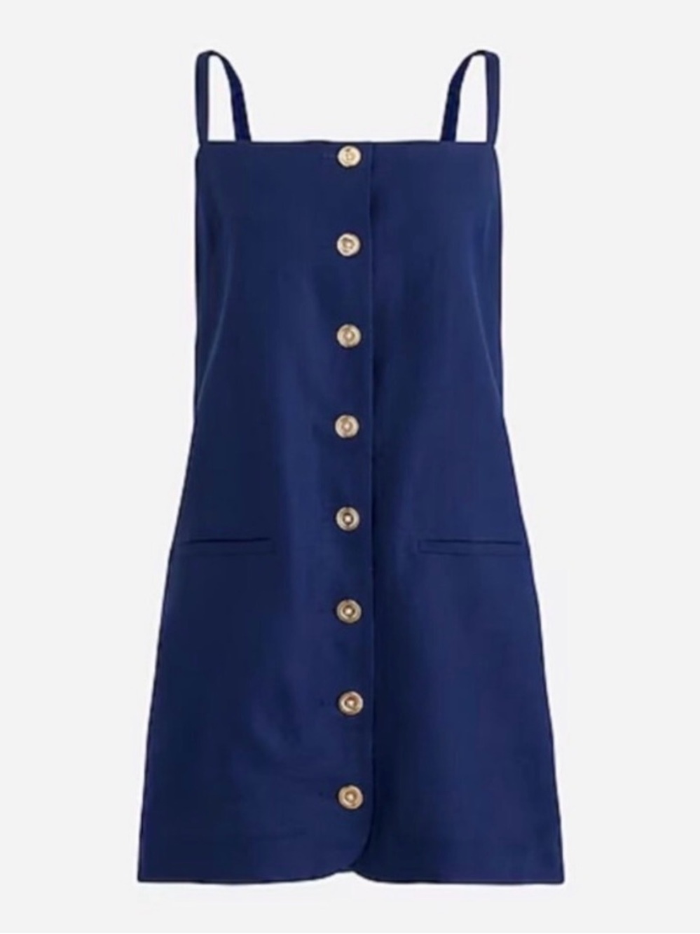 NWT J.Crew Navy Button-Front Dress